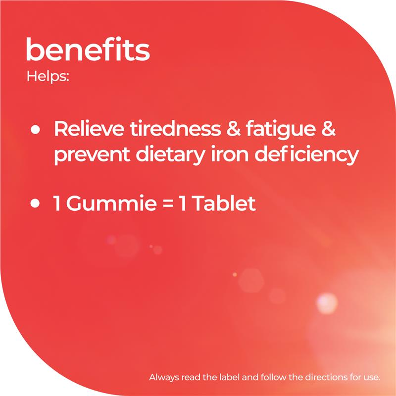 Load image into Gallery viewer, Nature's Way Adult Vita Gummies High Strength Iron 30 Gummies
