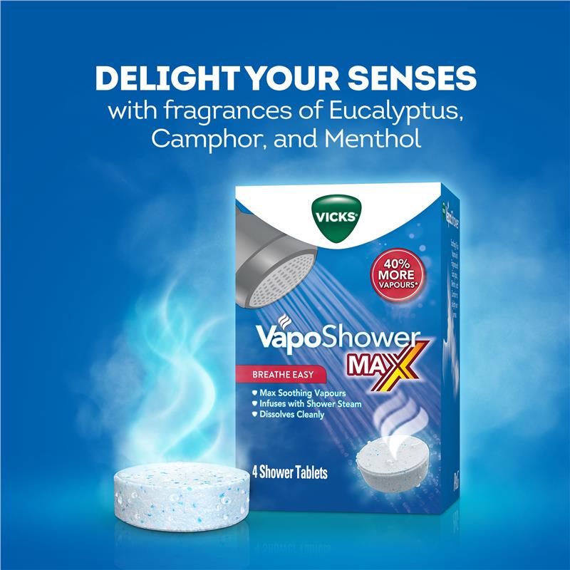 Load image into Gallery viewer, Vicks VapoShower Max 4 Pack
