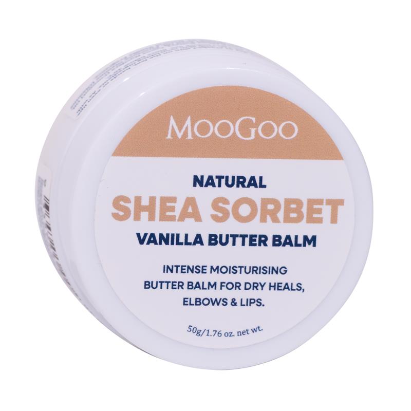 Load image into Gallery viewer, MooGoo Natural Shea Sorbet Intense Moisturising Vanilla Butter Balm 50g
