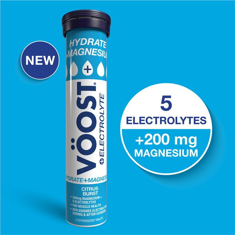 Load image into Gallery viewer, Voost Hydrate + Magnesium Citrus Burst Effervescent Tablets 12 Pack
