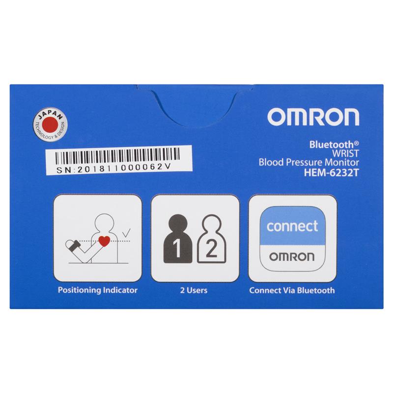 Load image into Gallery viewer, Omron HEM6232T Bluetooth Wrist Blood Pressure Monitor
