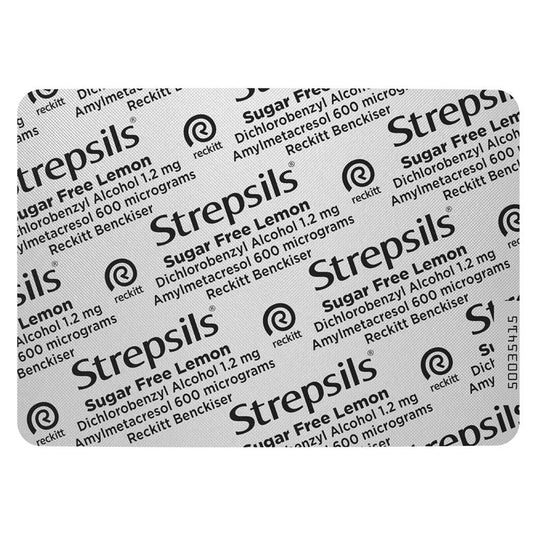 Strepsils Sore Throat Relief Sugar Free Lozenges Lemon 36 pack