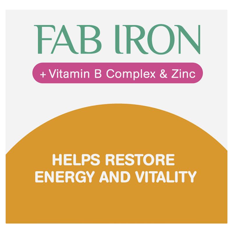 Load image into Gallery viewer, Fab Iron + Vitamin B Complex and Zinc 60 Capsules
