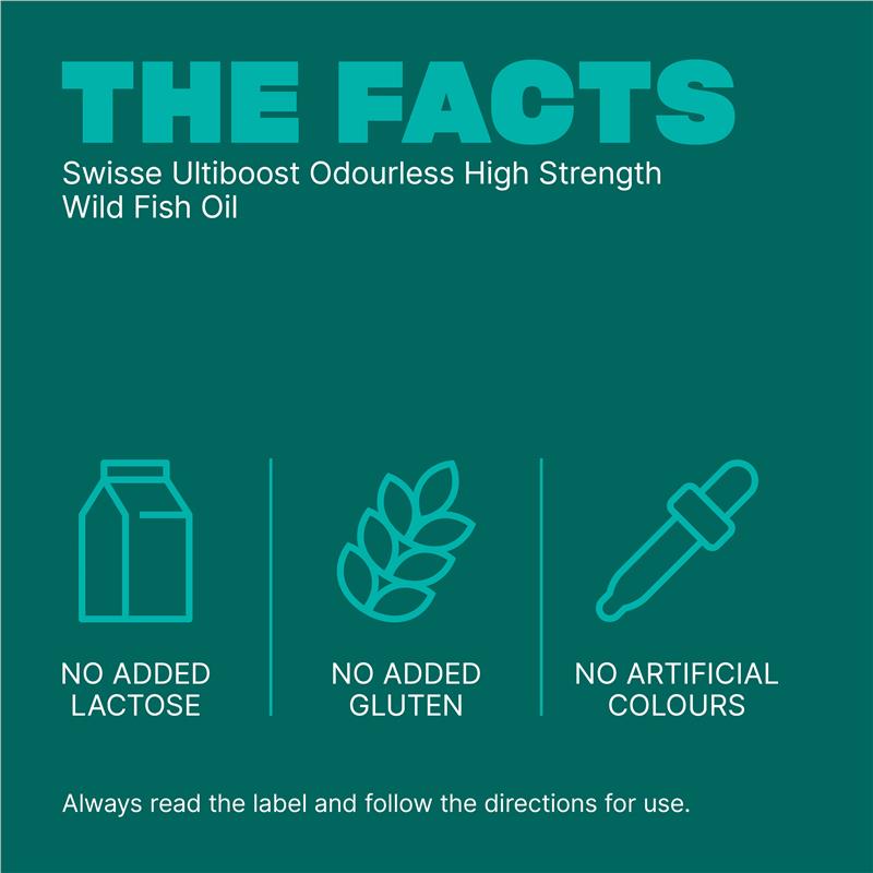 Load image into Gallery viewer, Swisse Ultiboost Odourless High Strength Wild Fish Oil 1500mg 400 Capsules
