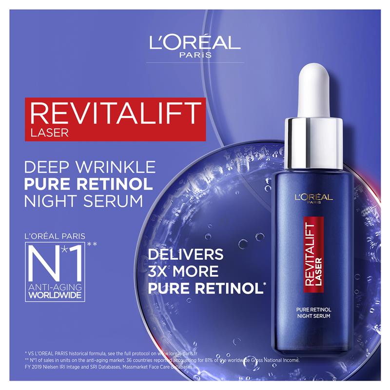 Load image into Gallery viewer, L'Oreal Paris Revitalift Laser Pure Retinol Night Serum 30ml
