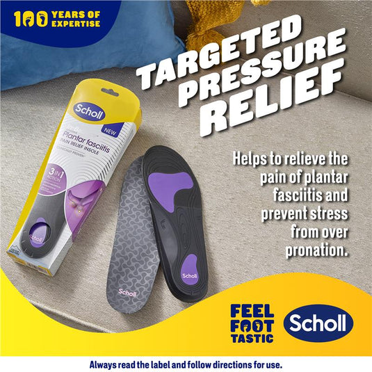 Scholl In Balance Pain Relief Plantar Fasciitis Orthotic Insole Large