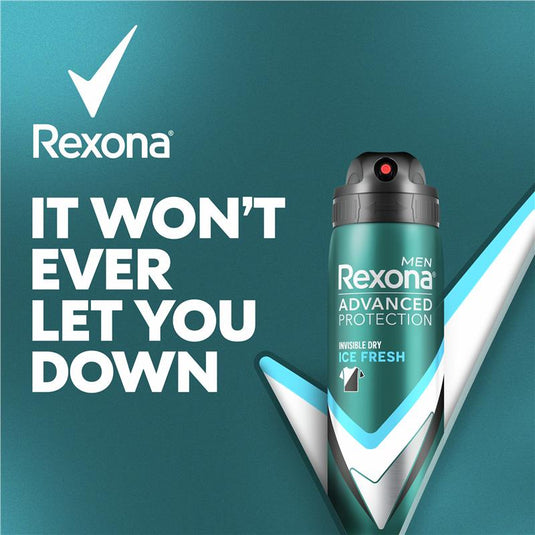 Rexona Men Advanced Antiperspirant Aerosol Invisible Dry Ice Fresh 220ml