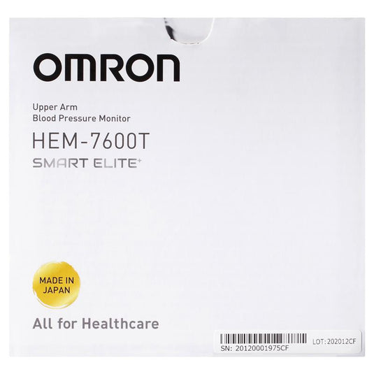 Omron Smart Elite HEM7600T Blood Pressure Monitor Bluetooth Tubeless