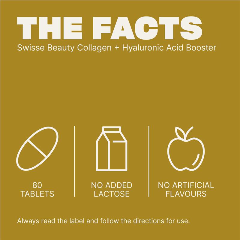 Load image into Gallery viewer, Swisse Beauty Collagen + Hyaluronic Acid Booster 80 Tablets
