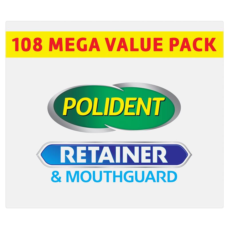 Load image into Gallery viewer, Polident Retainer and Mouthguard Cleanser 108 Tablets Exclusive Size
