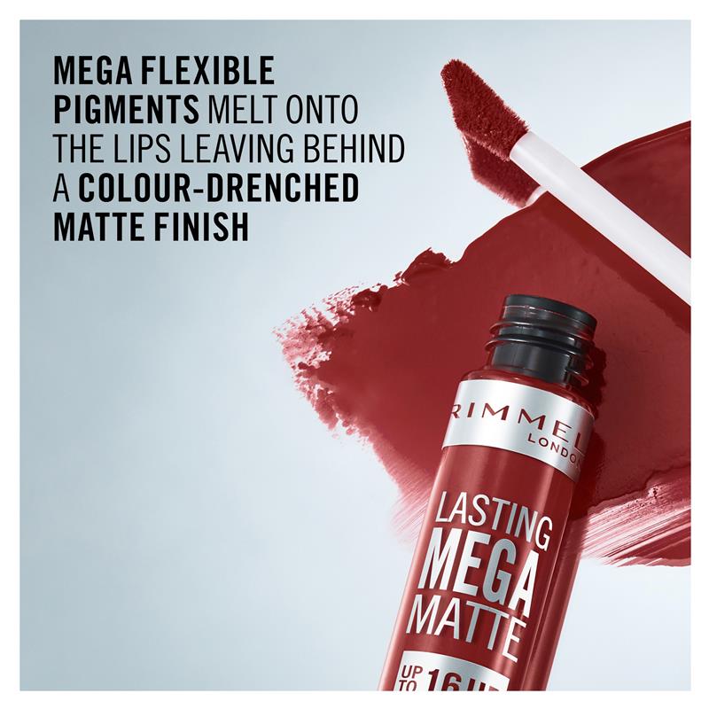 Load image into Gallery viewer, Rimmel London Mega Matte Liquid Lip 500 Firestarter
