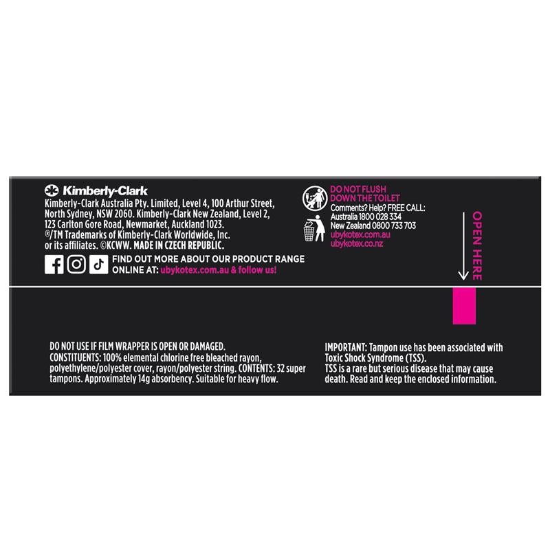 Load image into Gallery viewer, U by Kotex Slim Tampons Super 32 Pack
