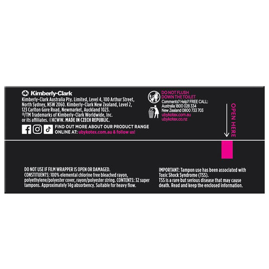 U by Kotex Slim Tampons Super 32 Pack
