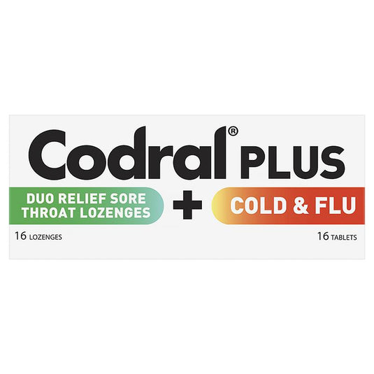 Codral Plus Cold & Flu 16 Tablets + Sore Throat 16 Lozenges