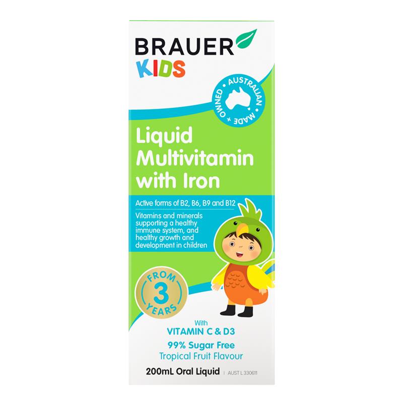 Load image into Gallery viewer, Brauer Kids Liquid Multivitamin with Iron 200ml
