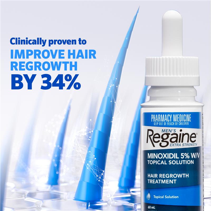 Load image into Gallery viewer, Regaine Mens 5% Minoxidil Solution Hair Regrowth Treatment 4 x 60ml
