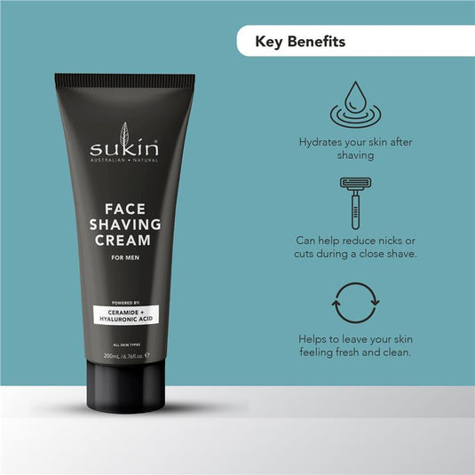 Sukin For Men Shaving Cream 200ml