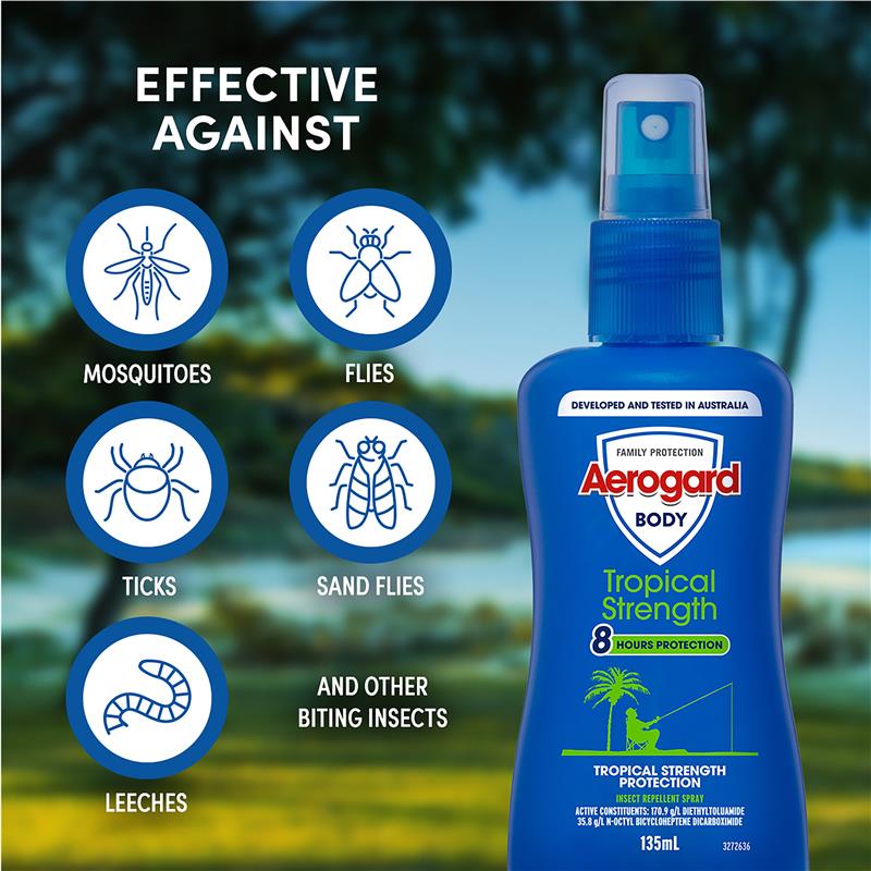Load image into Gallery viewer, Aerogard Tropical Strength Insect Repellant 135ml Pump
