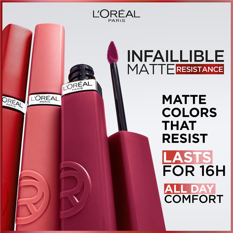 Load image into Gallery viewer, L'Oreal Paris Infallible Le Matte Resistance Liquid Lipstick 240 Road Tripping
