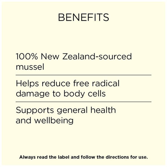 Go Healthy Mussel NZ Green Lipped 19000mg 100 Hard Capsule Exclusive Size