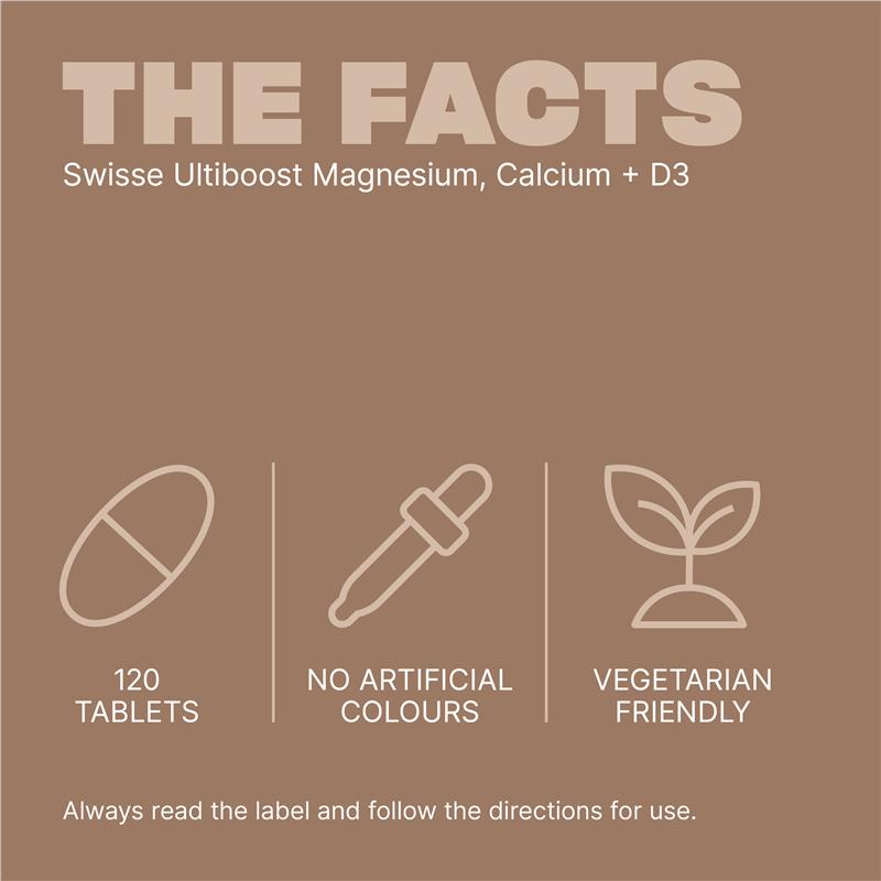 Load image into Gallery viewer, Swisse Ultiboost Magnesium Calcium + Vitamin D 120 Tablets
