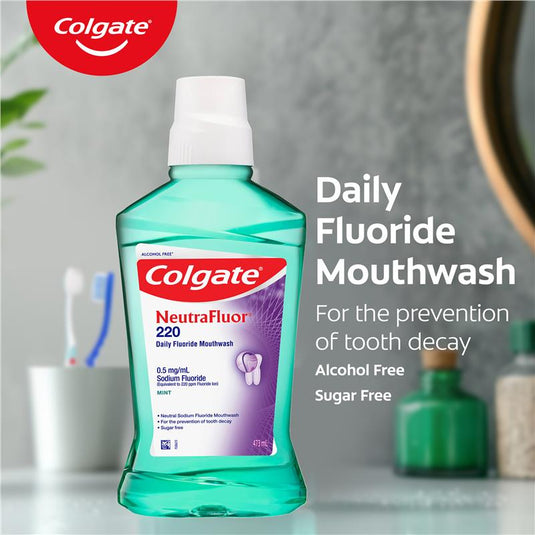 Colgate NeutraFluor 220 Daily Fluoride Mouthwash Mint 473mL