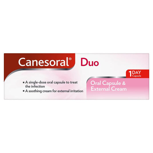 Canesoral Duo Oral 150mg Capsules And 10mg/g Cream 1 - Fluconazole + Clotrimazole (S3)