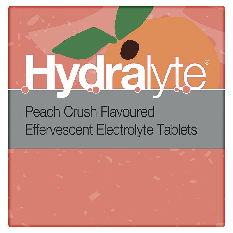 Load image into Gallery viewer, Hydralyte Electrolyte Effervescent Peach Crush 20 Tablets
