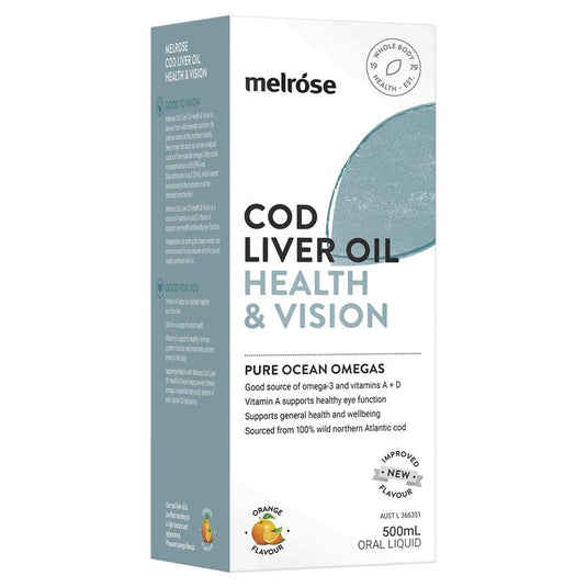 Melrose Omega Cod Liver Oil Health & Vision 500ml