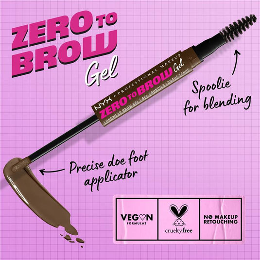 NYX Zero To Brow Gel Chocolate