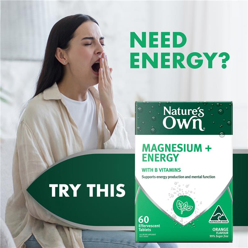 Load image into Gallery viewer, Nature's Own Magnesium + Energy Effervescent 60 Tablets

