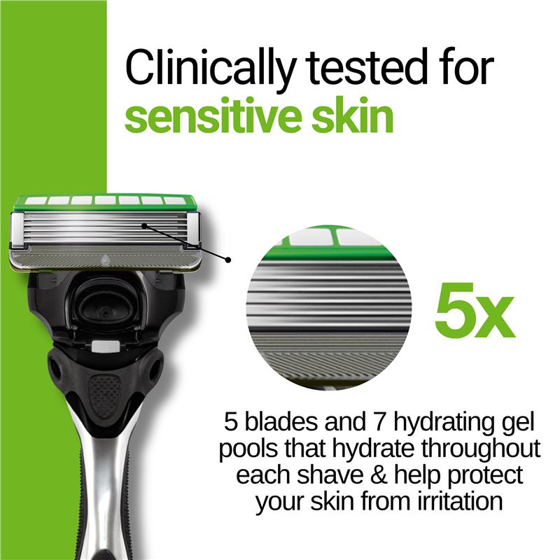 Load image into Gallery viewer, Schick Hydro 5 Sense Sensitive Mens Razor Kit
