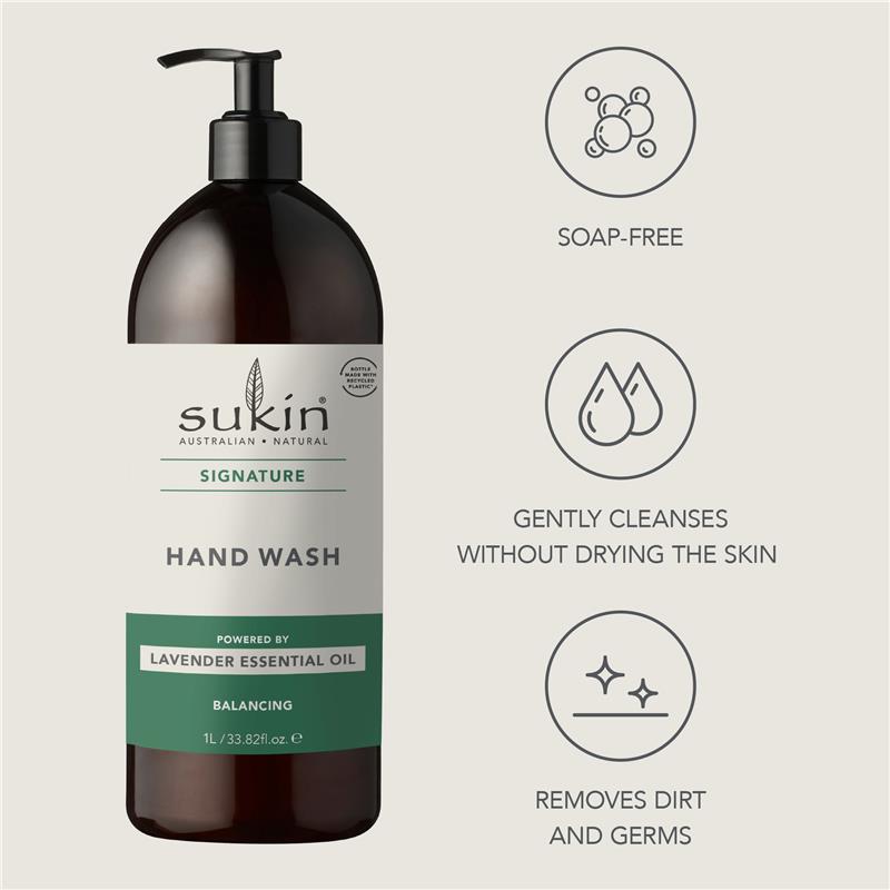 Load image into Gallery viewer, Sukin Signature Cleansing Hand Wash Pump 1 Litre
