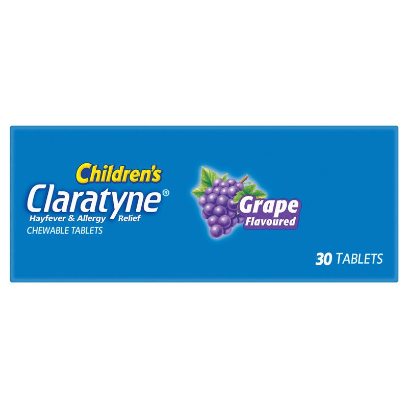 Load image into Gallery viewer, Children's Claratyne Allergy &amp; Hayfever Relief Antihistamine For Kids Grape Chewable Tablets 30 pack
