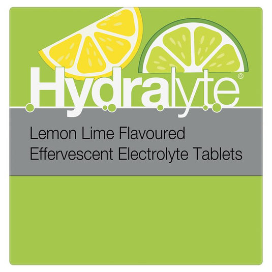 Hydralyte Effervescent Lemon Lime Electolyte Tablets 20 Pack