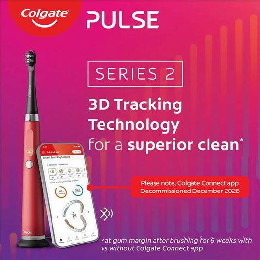 Colgate Power Toothbrush Series 2 Pulse Deep Clean & Whitening Red
