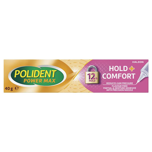 Polident Max Hold + Comfort Adhesive Cream 40g
