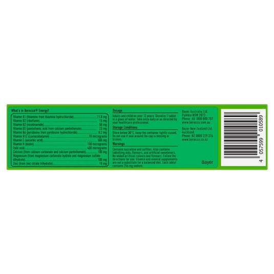 Berocca Energy Pinelime Crush 60 Effervescent Tablets Exclusive