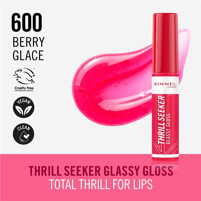 Load image into Gallery viewer, Rimmel Thrill Seeker Glassy Gloss 600 Berry Glace
