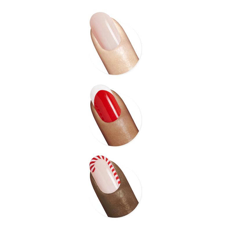 Load image into Gallery viewer, Sally Hansen Salon Effects Perfect Manicure 24 Press On Nails Once Upon A Holiday Collection Santa Sweetie
