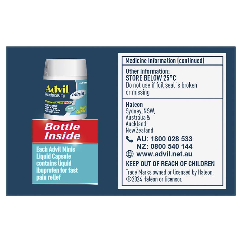 Load image into Gallery viewer, Advil Ibuprofen Pain Relief Liquid Mini 20 Capsules
