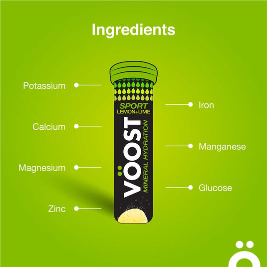 Voost Sport Lemon & Lime Effervescent 10 Tablets