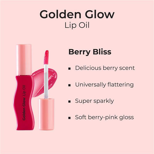 MCoBeauty Golden Glow Lip Oil Berry Bliss