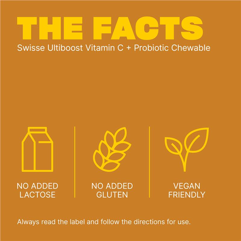 Load image into Gallery viewer, Swisse Vitamin C + Probiotic Chewable 60 Chewable Tablets
