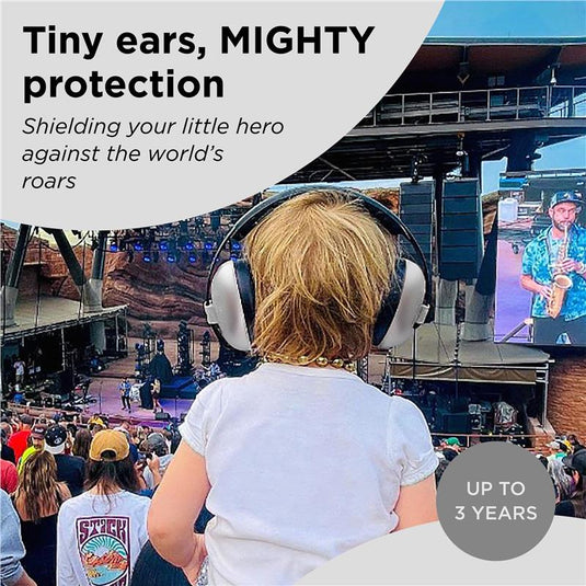 Banz Ear Muffs Mini 3+ Months to 2 Years Silver