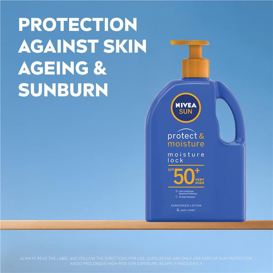 NIVEA Sun Protect & Moisture SPF50+ Sunscreen Lotion Pump 1L