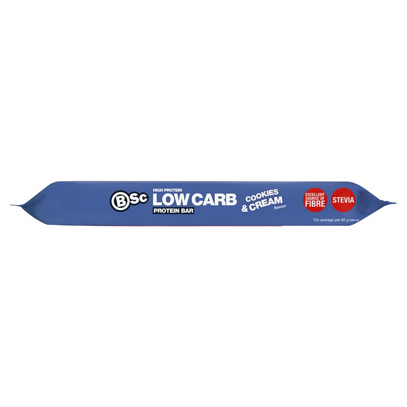 Load image into Gallery viewer, BSc High Protein Low Carb Bar Cookies &amp; Cream 60g
