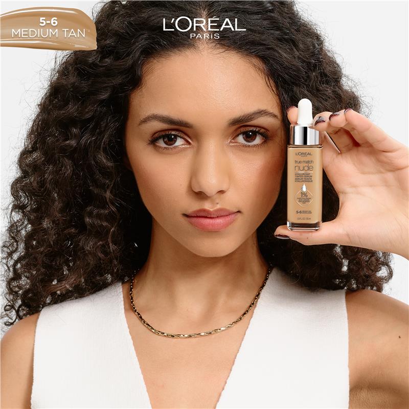 Load image into Gallery viewer, L'Oreal Paris True Match Nude Plumping Tinted Serum 5-6 Medium Tan
