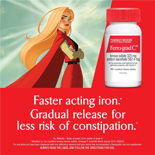 FERRO-GRAD Iron & Vitamin C 90 Tablets