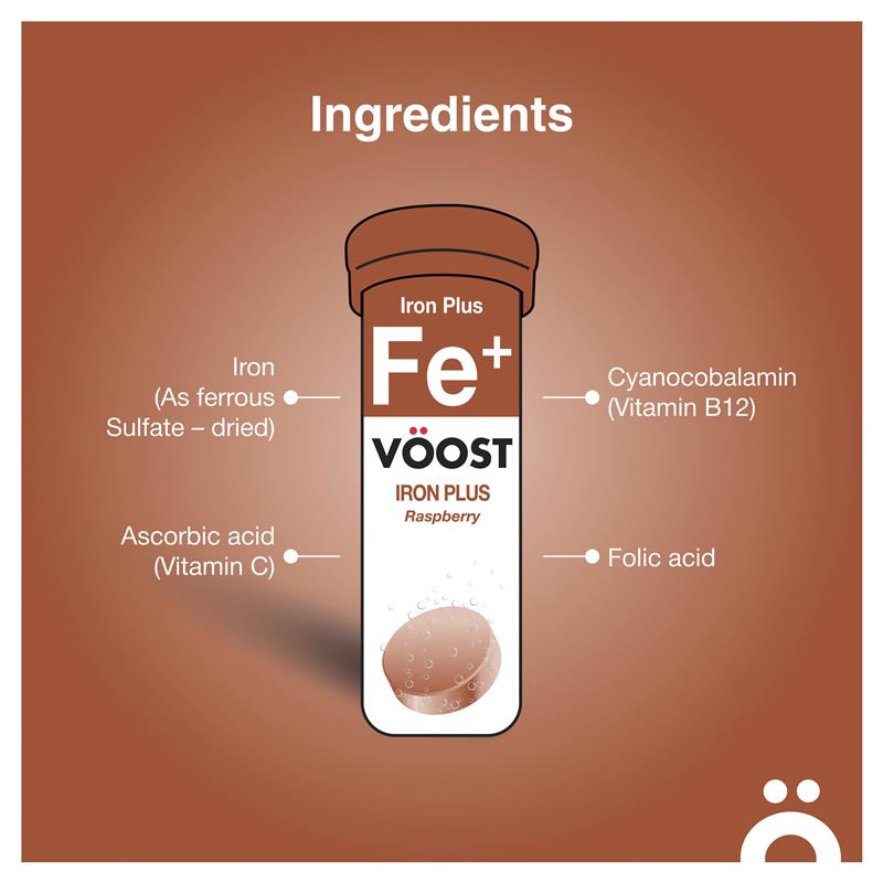 Load image into Gallery viewer, Voost Iron Plus Effervescent 10 Tablets
